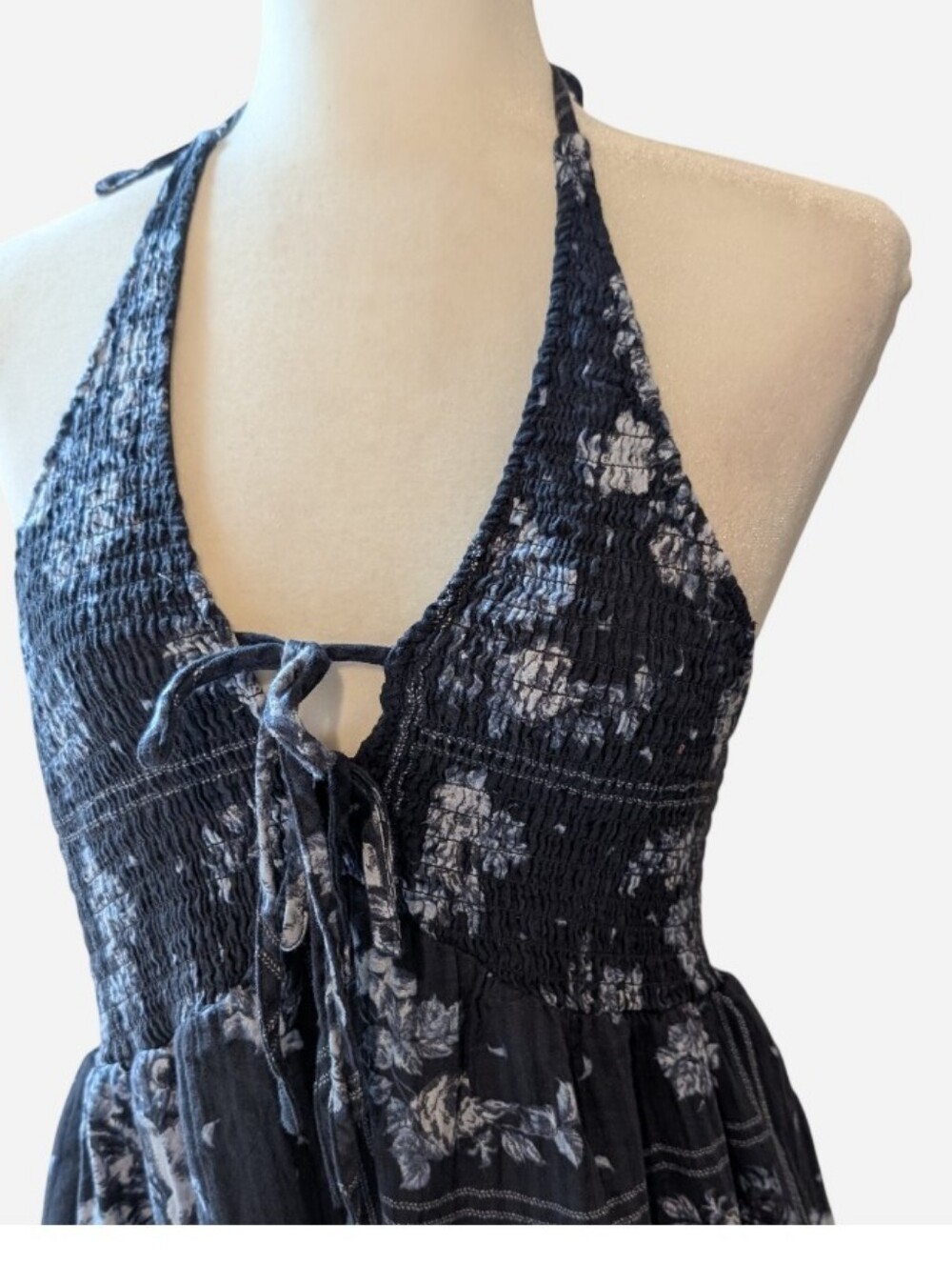 Universal Thread Navy Blue Floral Halter Maxi Dress - Picture 11 of 11